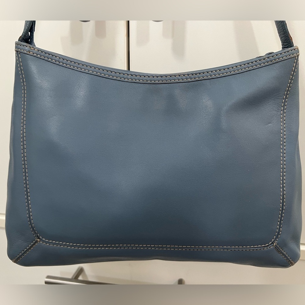 Bandolino Light Cobalt Blue Genuine Leather Shoulder Bag